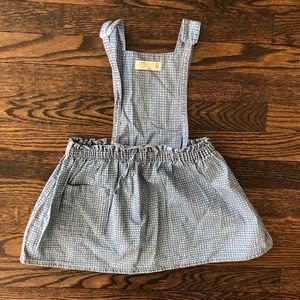 ZARA KIDS Girls Cotton Printed Dot Apron Strap Dress Size 3/4 104cm